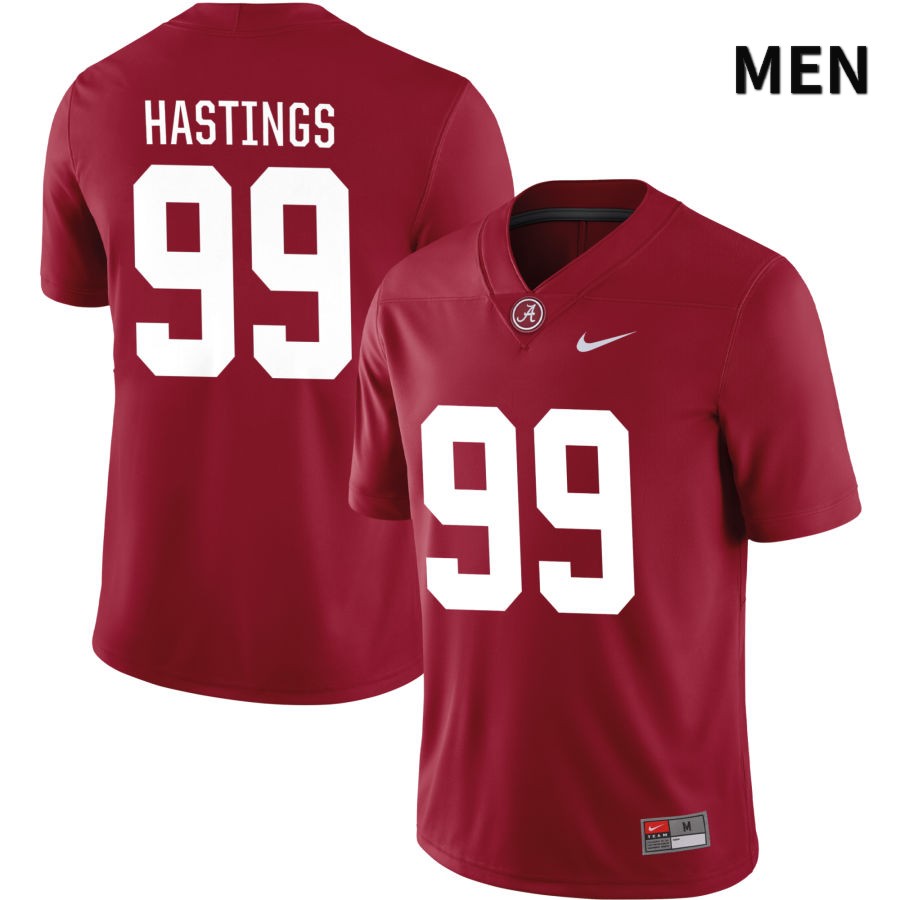 Alabama Crimson Tide Men's Isaiah Hastings #99 NIL Crimson 2022 NCAA Authentic Stitched College Football Jersey VF16A26VO